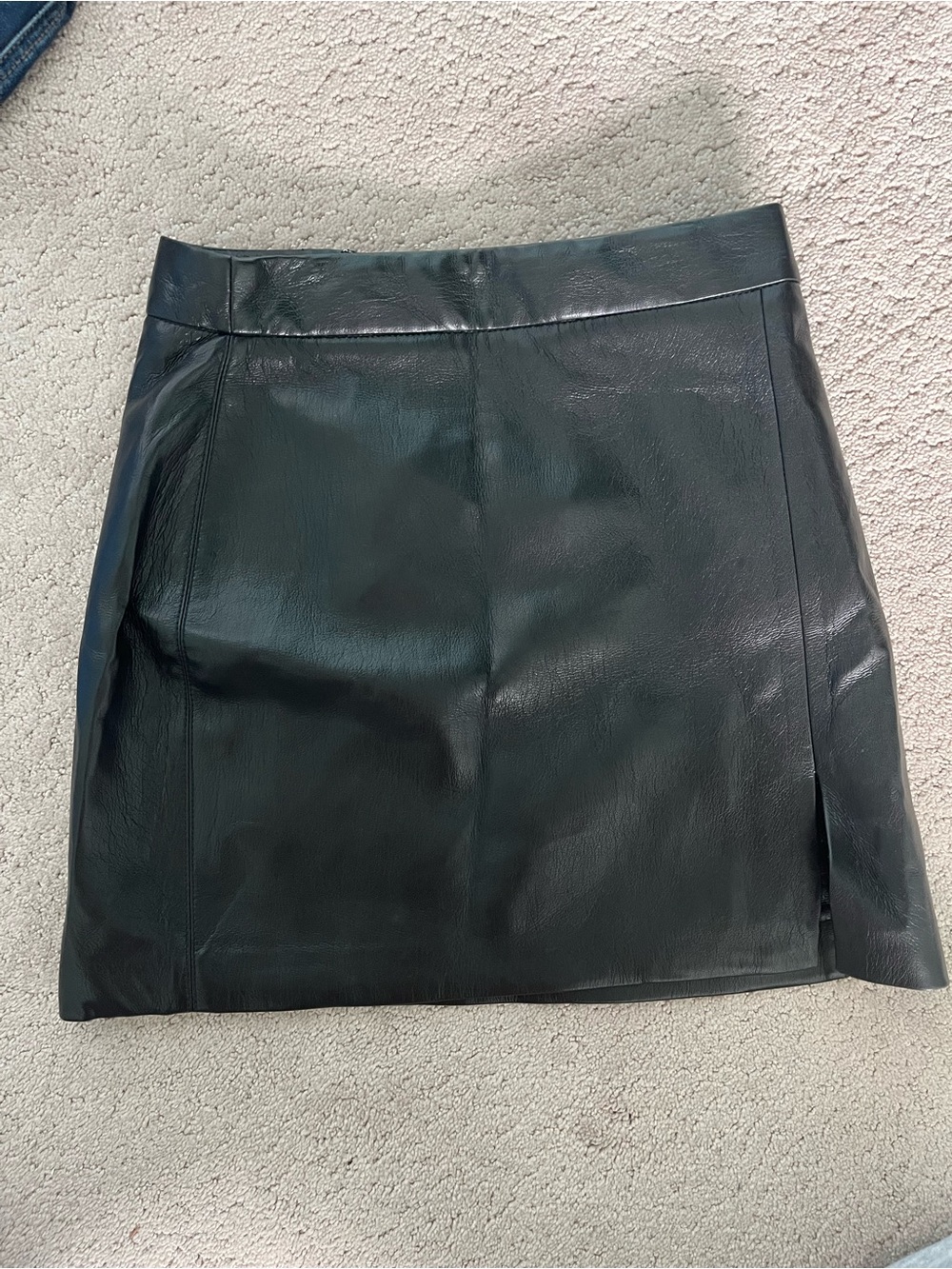 Aritzia Wilfred Black Faux Leather Mini Skirt